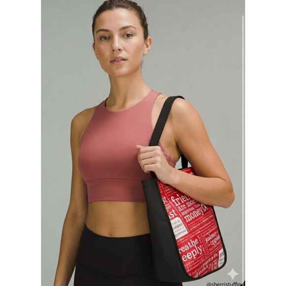 lululemon athletica Other - Lululemon Energy Bra High Neck Long Line Tough Briar Rose 6 Bundle Reusable Tote